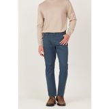 Erkek Petrol Kanvas Slim Fit Dar Kesim 5 Cep Esnek Pantolon