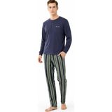 Erkek Pijama Takımı Çizgili - Lacivert - 1 - S - M