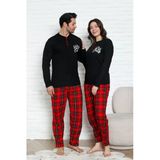 Erkek Pijama Takımı - Ekose Altlı- Eş Versiyonlu -12580