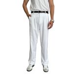 Erkek Pileli Baggy Kalıp Kumaş Pantolon Beyaz XL