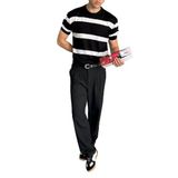 Erkek Pileli Baggy Kalıp Kumaş Pantolon SİYAH M