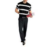 Erkek Pileli Baggy Kalıp Kumaş Pantolon SİYAH XL