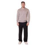 Erkek Pileli Dökümlü Geniş Paça Siyah Baggy Pantolon (Siyah, 30)
