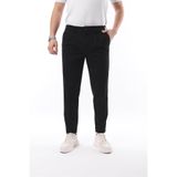 Erkek Pileli Kışlık Pantolon Likralı Kumaş Siyah - Slim Fit & Normal Bel