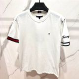 Erkek Pique Bayrak Manşet T-Shirt - Beyaz - XL