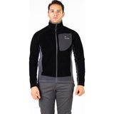 Erkek Polar Bordo Hırka Mont Tam Fermuar Gizli Cep Sweatshirt Slim Feet - Siyah