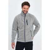 Erkek Polar Tam Fermuarlı 3 Cepli Outdoor Polar Ceket Tactical Flecee POLAR-GNS (Gri, 2XL)