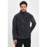 Erkek Polar Tam Fermuarlı 3 Cepli Outdoor Polar Ceket Tactical Flecee Polar-Gns - Koyu Füme - 2XL - Bulunmuyor