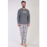 Erkek Polar Uzun Kol Gri Pijama Takım 3C0T3N1O88