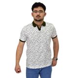 Erkek Polo Yaka Baskılı Pike Tişört 10600 BGL-ST04539 HAKİ 2XL