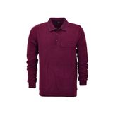 Erkek Polo Yaka Cepli Sweatshirt 6857 BGL-ST04024 BORDO XL