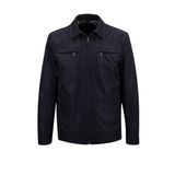 Erkek Polo Yaka Çift Cepli Astarlı Mevsimlik Mont - A00001 (LACİVERT, 3XL)
