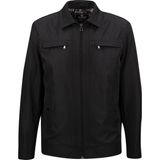 Erkek Polo Yaka Çift Cepli Astarlı Mevsimlik Mont - A00001 (SİYAH, 2XL)
