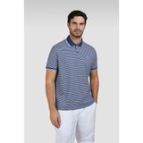 Erkek Polo Yaka Çizgili Kısa Kollu Pamuklu Mavi-Beyaz Polo Yaka T-Shirt 25411226-120