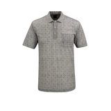 Erkek Polo Yaka Dijital Baskı Tişört - 5104 (GRİ, M)