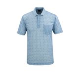Erkek Polo Yaka Dijital Baskı Tişört - 5104 (MAVİ, M)