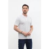 Erkek Polo Yaka Domino Desenli %100 Pamuk Tişört