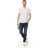 Erkek Polo Yaka Düğmeli Pike Kumaş Tişört Regular Fit Kısa Kol T-Shirt - Beyaz - 2XL