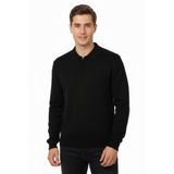 Erkek Polo Yaka Fermuarlı Triko Kazak Regular Fit 7019 BGL-ST04922