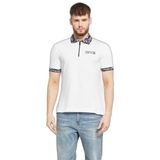 Erkek Polo Yaka Kısa Kollu Fermuar Detaylı Beyaz Polo Yaka T-Shirt 78GAGT02CJ01T-003
