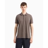 Erkek Polo Yaka Normal Kesim Saf Pamuklu Kısa Kollu Kahverengi Polo Yaka T-Shirt EM001146 AF13742-U6200