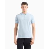 Erkek Polo Yaka Normal Kesim Saf Pamuklu Kısa Kollu Mavi Polo Yaka T-Shirt EM001146 AF13742-U9275
