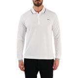 Erkek Polo Yaka Pamuklu Uzun Kollu Beyaz Polo Yaka T-Shirt 12311726A-010