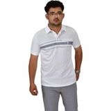 Erkek Polo Yaka Pano Çizgili Tişört T273 BGL-ST04592 - Beyaz