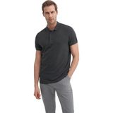 Erkek Polo Yaka Slim Fit Düz Pamuklu Tişört 4613 - Antrasit