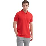 Erkek Polo Yaka Slim Fit Düz Pamuklu Tişört 4613 - Kırmızı