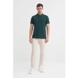 Erkek Polo Yaka Slim Fit Düz Pamuklu Tişört 4613 S HUNTER
