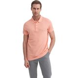 Erkek Polo Yaka Slim Fit Düz Pamuklu Tişört 4613 - Somon