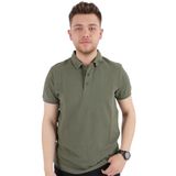 Erkek Polo Yaka Slim Fit Düz Pamuklu Tişört 4613