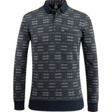 Erkek Polo Yaka Sweat Desenli Cepli Klasik Kalıp - 5231F - Lacivert - XL