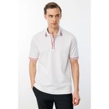 Erkek Polo Yaka T-Shirt Beyaz - 4XL
