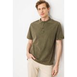 Erkek Polo Yaka T-Shirt Haki - 3XL