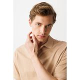 Erkek Polo Yaka T-Shirt K.bej - 2XL