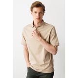 Erkek Polo Yaka T-Shirt K.bej - XL