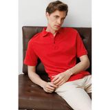 Erkek Polo Yaka T-Shirt Kırmızı - 2XL