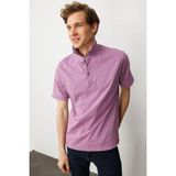 Erkek Polo Yaka T-Shirt Lila - 2XL