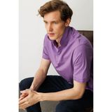Erkek Polo Yaka T-Shirt Lila - M
