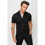 Erkek Polo Yaka T-Shirt Siyah - 3XL