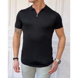 Erkek Polo Yaka T-Shirt - XL - Siyah