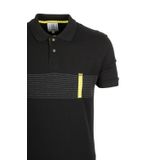Erkek Polo Yaka Tişört Baskılı Siyah%100 Pamuk Slim Fit T-shirt NCS JEANS 1124 SİYAH S