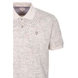 Erkek Polo Yaka Tişört Bej Slim Fit Ribanalı Kol Pamuklu Baskılı T-shirt NCS JEANS 1253 BEJ S