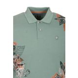 Erkek Polo Yaka Tişört ÇAĞLA%100 Pamuk Slim Fit Ribana'lı Kol Floral Desenli T-shirt NCS JEANS 1189 ÇAĞLA L