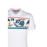 Erkek Polo Yaka Tişört Desenli Beyaz%100 Pamuk Slim Fit T-shirt NCS JEANS 1179 BEYAZ M