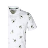 Erkek Polo Yaka Tişört Desenli Beyaz%100 Pamuk Slim Fit T-shirt NCS JEANS 1202 BEYAZ L