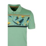 Erkek Polo Yaka Tişört Desenli Çağla%100 Pamuk Slim Fit T-shirt NCS JEANS 1179 ÇAĞLA 3XL