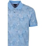 Erkek Polo Yaka Tişört Mavi Slim Fit Pamuklu Desenli Ribanalı Kol T-shirt NCS JEANS 1251 MAVİ M